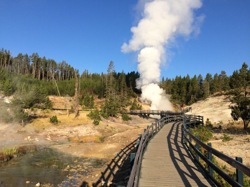 Hot spring steam